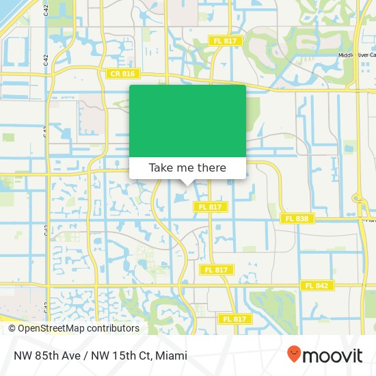 NW 85th Ave / NW 15th Ct map