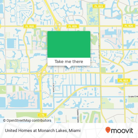 United Homes at Monarch Lakes map