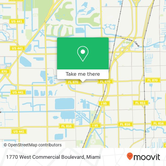 1770 West Commercial Boulevard map