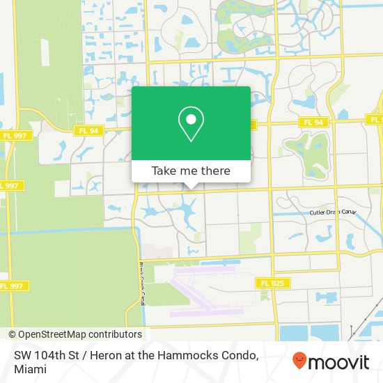 SW 104th St / Heron at the Hammocks Condo map