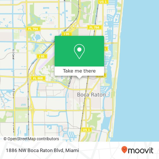 Mapa de 1886 NW Boca Raton Blvd