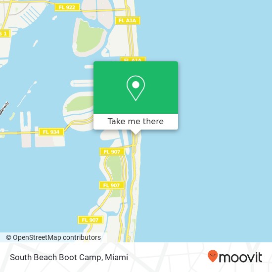 South Beach Boot Camp map