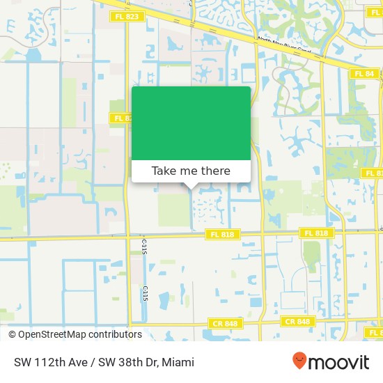 SW 112th Ave / SW 38th Dr map