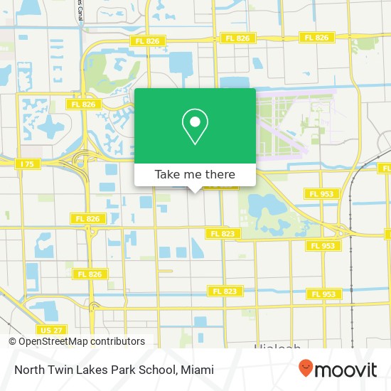 Mapa de North Twin Lakes Park School