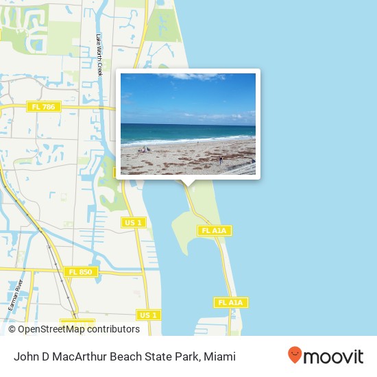 Mapa de John D MacArthur Beach State Park