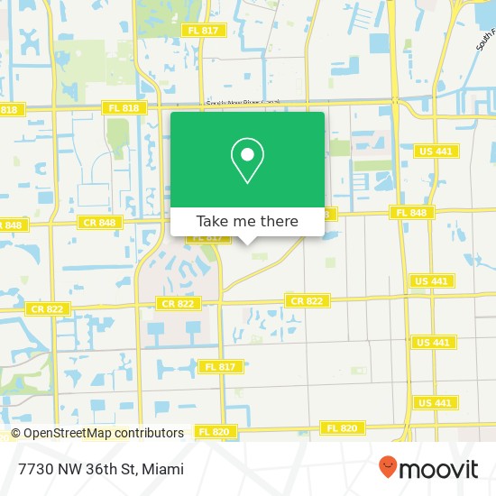 Mapa de 7730 NW 36th St