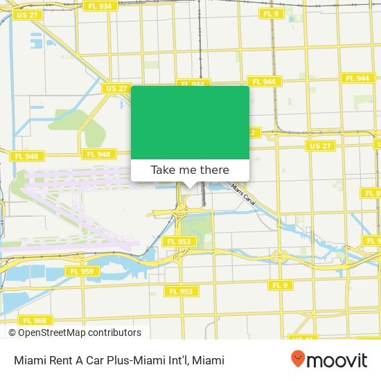 Miami Rent A Car Plus-Miami Int'l map