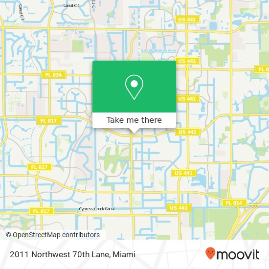 2011 Northwest 70th Lane map