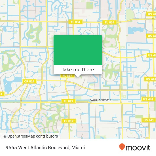 9565 West Atlantic Boulevard map