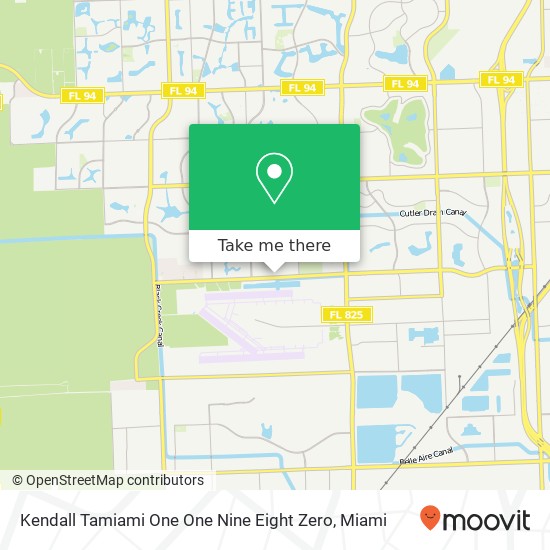 Kendall Tamiami One One Nine Eight Zero map