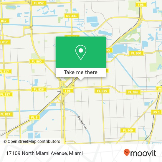 Mapa de 17109 North Miami Avenue