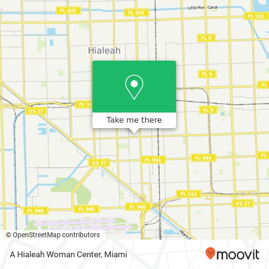 A Hialeah Woman Center map