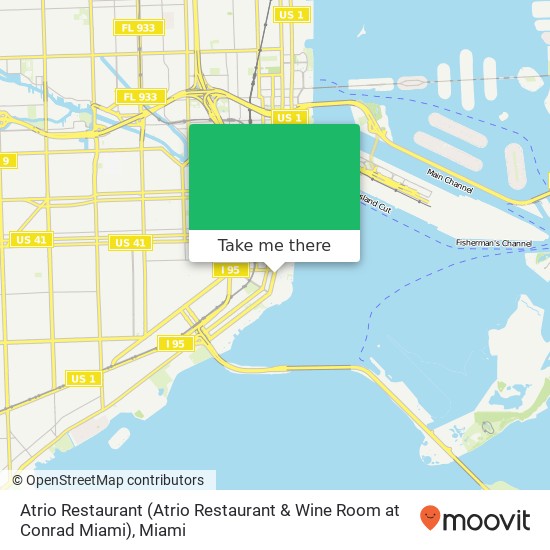 Atrio Restaurant (Atrio Restaurant & Wine Room at Conrad Miami) map