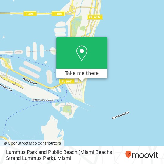 Lummus Park and Public Beach (Miami Beachs Strand Lummus Park) map