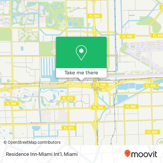 Mapa de Residence Inn-Miami Int'l
