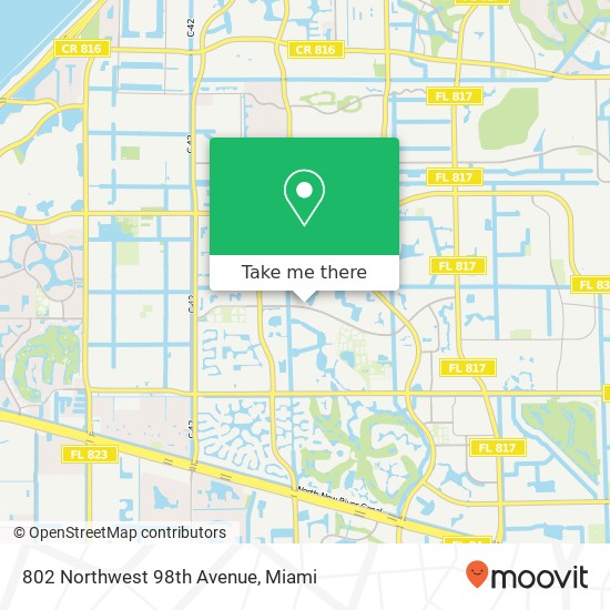 802 Northwest 98th Avenue map