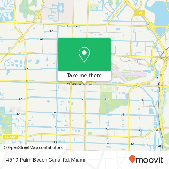 Mapa de 4519 Palm Beach Canal Rd