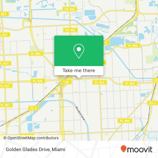 Golden Glades Drive map