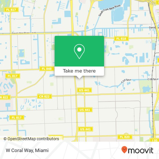 W Coral Way map