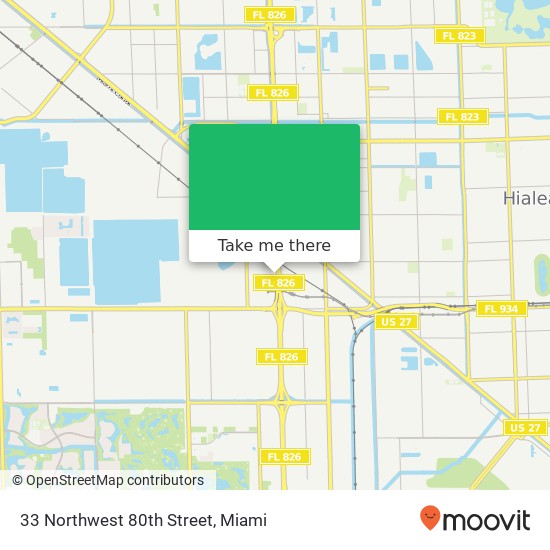 Mapa de 33 Northwest 80th Street