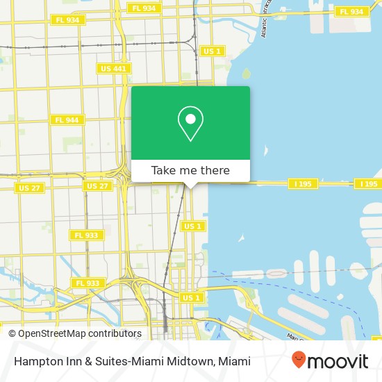 Mapa de Hampton Inn & Suites-Miami Midtown