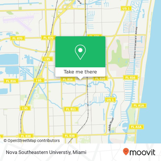 Nova Southeastern Universtiy map