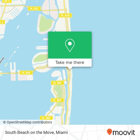 Mapa de South Beach on the Move