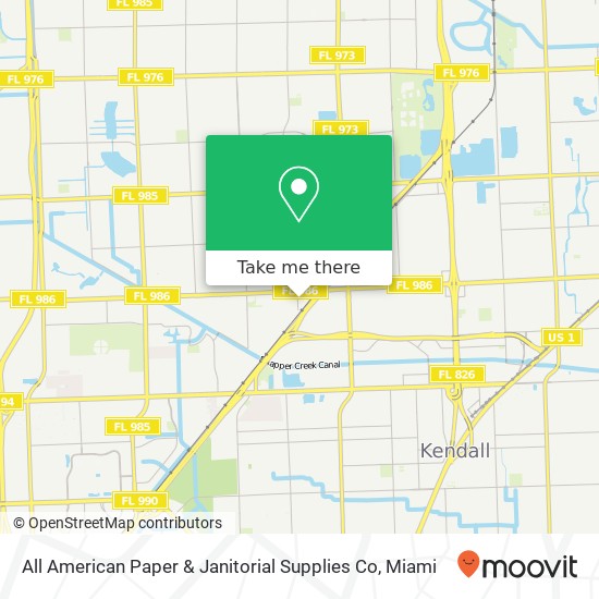 Mapa de All American Paper & Janitorial Supplies Co