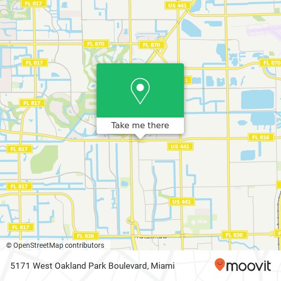 5171 West Oakland Park Boulevard map