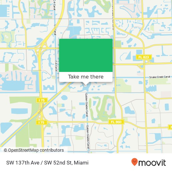 SW 137th Ave / SW 52nd St map