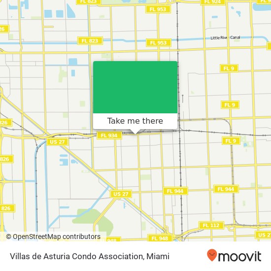 Villas de Asturia Condo Association map