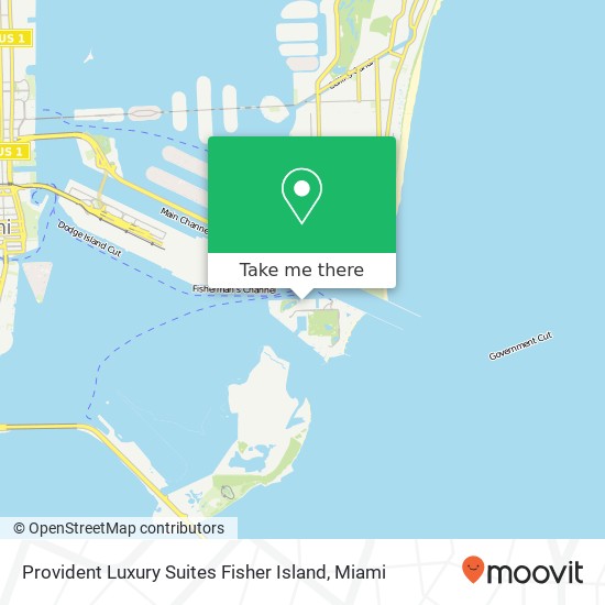 Provident Luxury Suites Fisher Island map