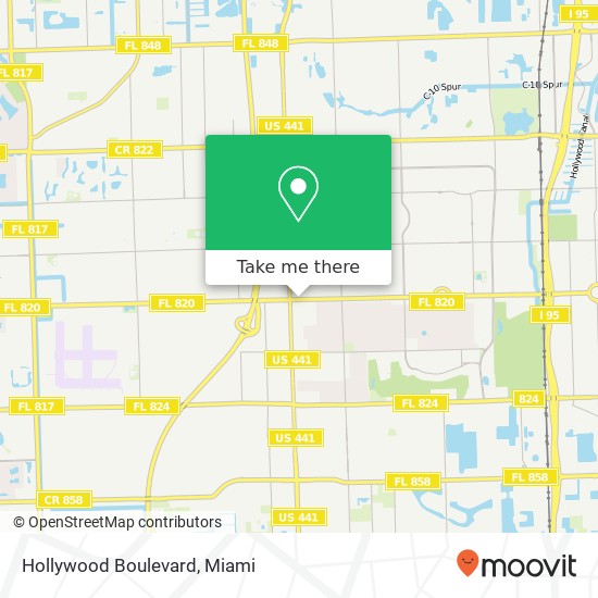 Hollywood Boulevard map