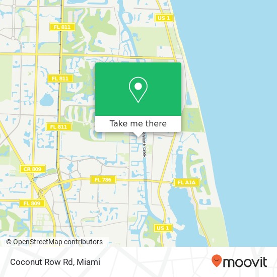 Coconut Row Rd map