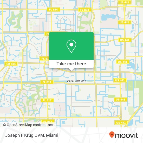 Joseph F Krug DVM map