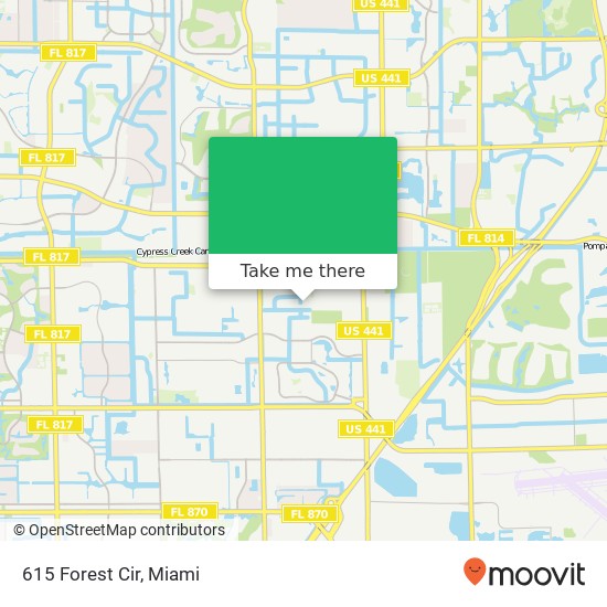 Mapa de 615 Forest Cir