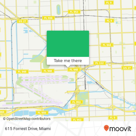 Mapa de 615 Forrest Drive