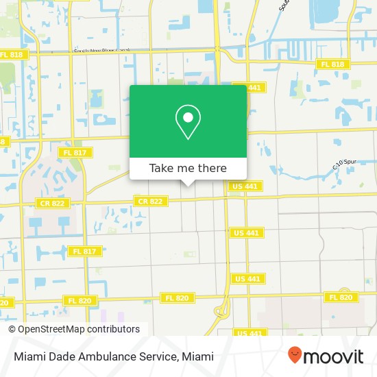 Miami Dade Ambulance Service map