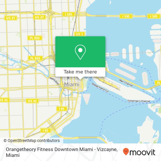 Mapa de Orangetheory Fitness Downtown Miami - Vizcayne