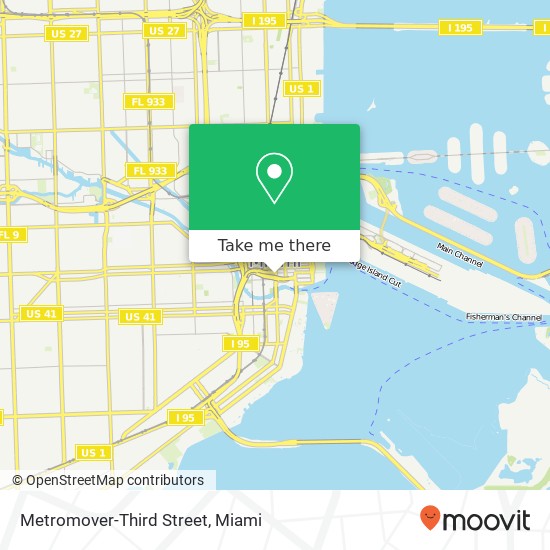 Metromover-Third Street map