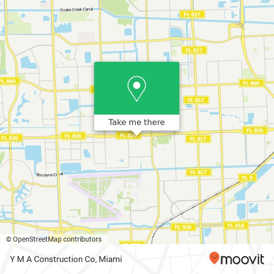 Y M A Construction Co map