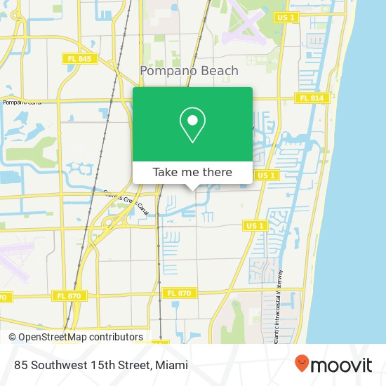 85 Southwest 15th Street map