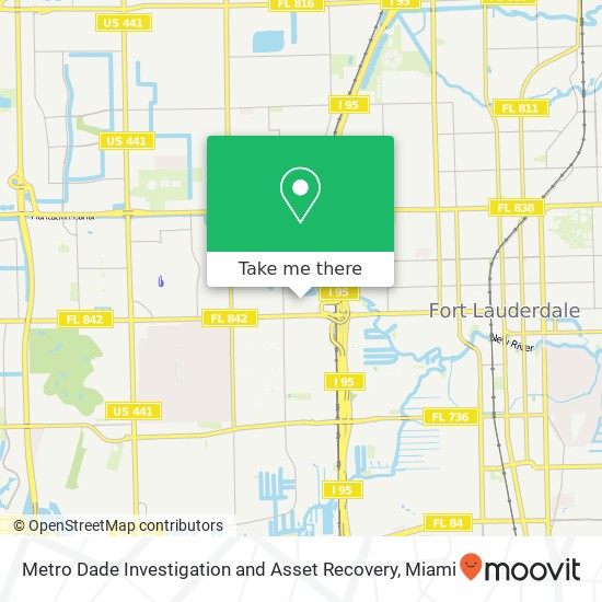 Mapa de Metro Dade Investigation and Asset Recovery