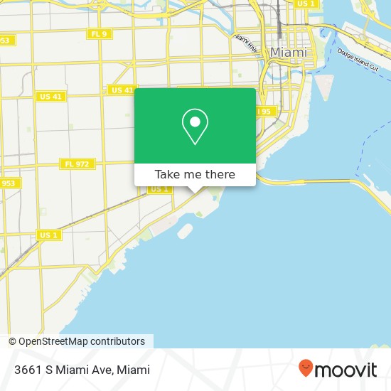 Mapa de 3661 S Miami Ave