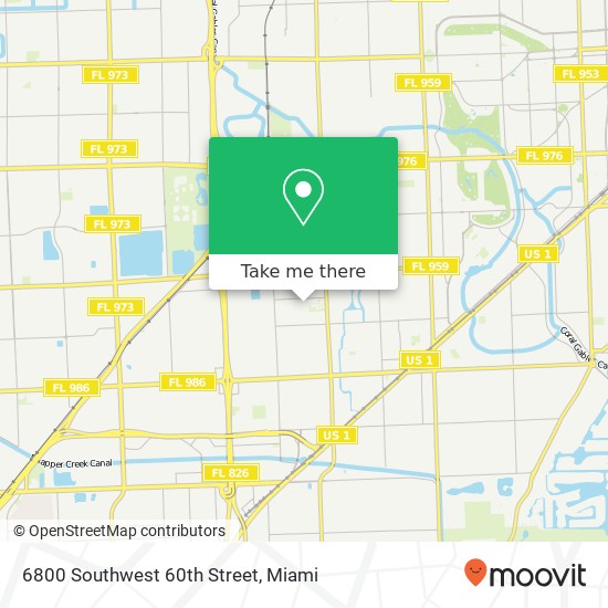 6800 Southwest 60th Street map