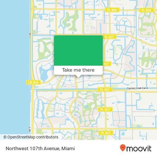 Northwest 107th Avenue map