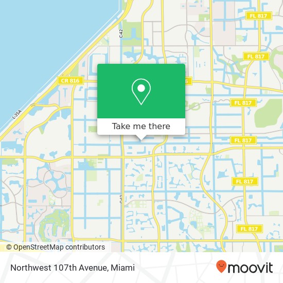 Northwest 107th Avenue map