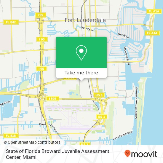 State of Florida Broward Juvenile Assessment Center map