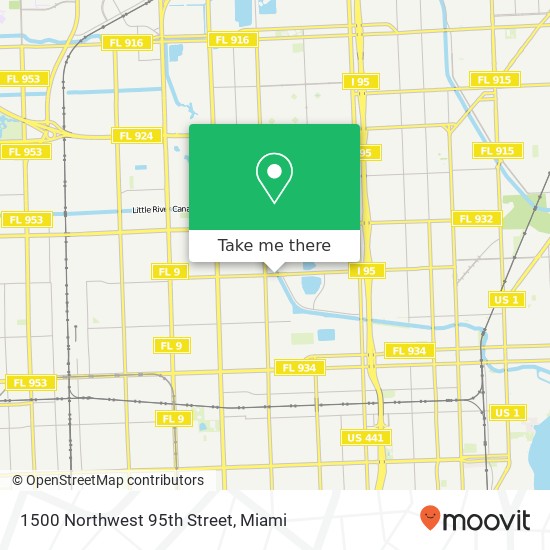 1500 Northwest 95th Street map
