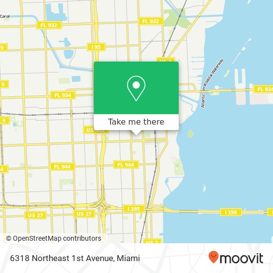 Mapa de 6318 Northeast 1st Avenue